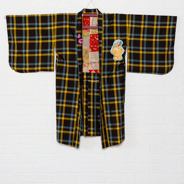 “Kaito” Reimagined Vintage Kimono - Kimono Zulu Artist Collaboration with Katsola